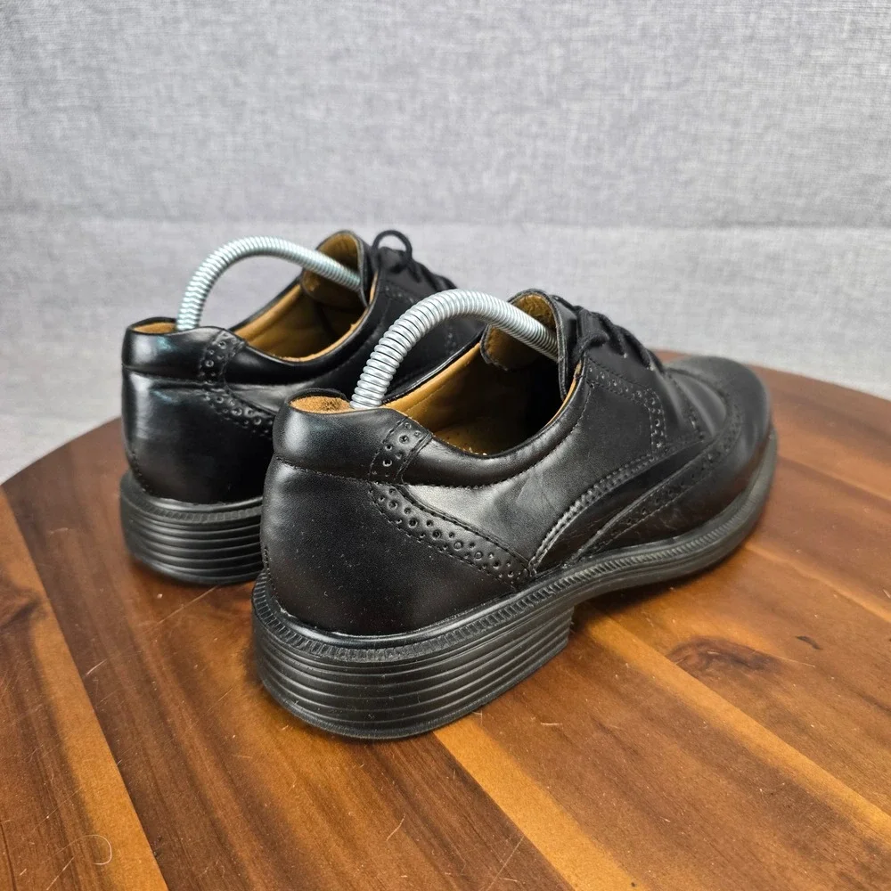 Croft & Barrow Mens Hoffman Black Leather Wingtip Oxford Dress Shoes‎ Size 8 M